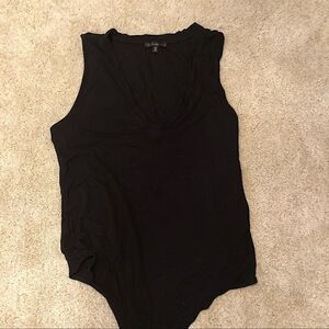 Dynamite Black Sleeveless V Neck Bodysuit ~ Size S Small